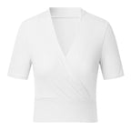DressBetty - Womens Summer Sexy Casual Solid Deep V Neck Blouse Tops
