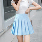 DressBetty - Women Skirt Pleated Mini High Waist Cute Girls Slim Skirt Summer Female Short Skirt Multicolor
