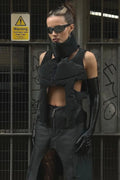 Punk Padded Stand Collar Zipper Coat