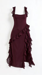 Camila Aesthetic Dress Maxi with Ruffles Evening Wear Edit