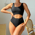 Push Up Black One Piece Swimsuit
