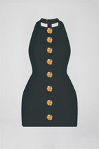 Catalina Premium Backless Halterneck Mini Dress Rebecca Elevated Occasion Wear