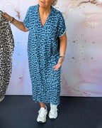 Elisa V-neck Dress with Leopard Print for Women Everyday Fashion Pick