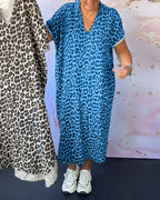 Elisa V-neck Dress with Leopard Print for Women Everyday Fashion Pick