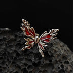 Rebel Spikes Creeper Crimson Gem Gothic Ring