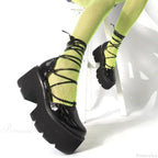 Rebellious Dark Chunky Lace-Up Sneaker