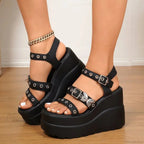Rebellious Dark High Heel Sandal