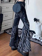 Rebellious Dark Print Flare Pant