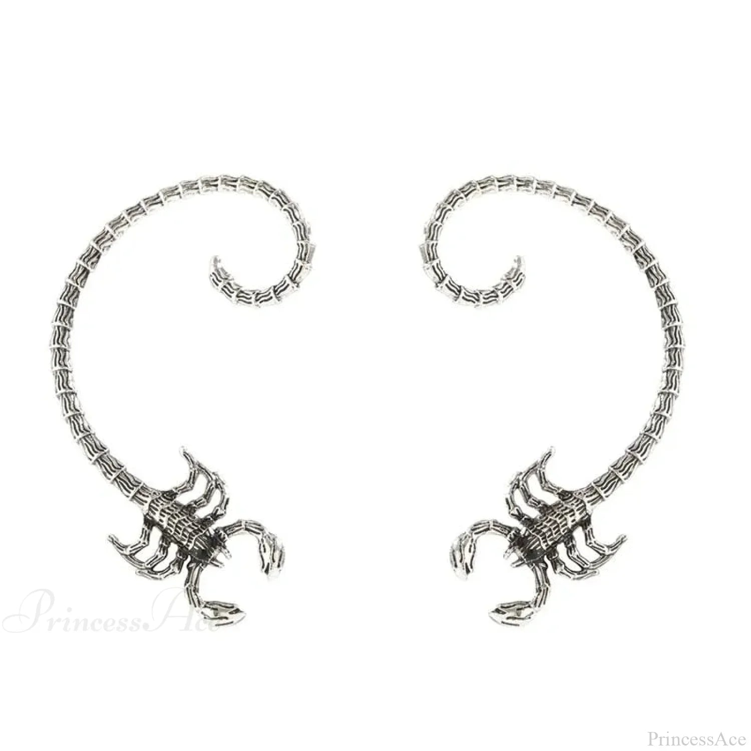 Rebellious Dark Scorpion Metallic Serpent Clip Earring