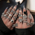 Rebellious Dark Skeleton Spider Ring