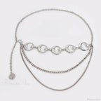 Rebellious Dark Urban Layered Waist Chain Belt