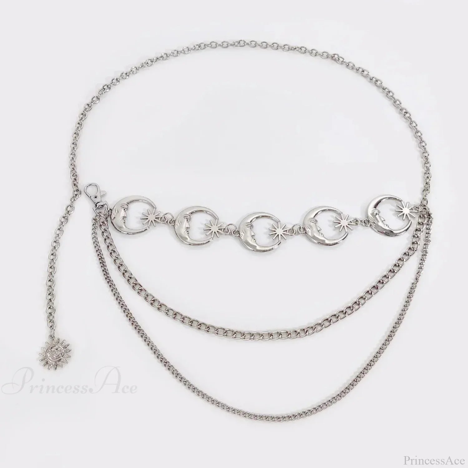 Rebellious Dark Urban Layered Waist Chain Belt