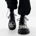 Rebellious Platform Ankle Gothic Motorcycle Boot