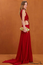 Red Sweet Bridesmaid Party Dress