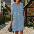 Sabina Chic Mid Length Dress for Women Silhouette Collection