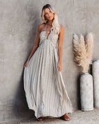 PREORDER Renesmae Pocketed Halter Maxi Dress