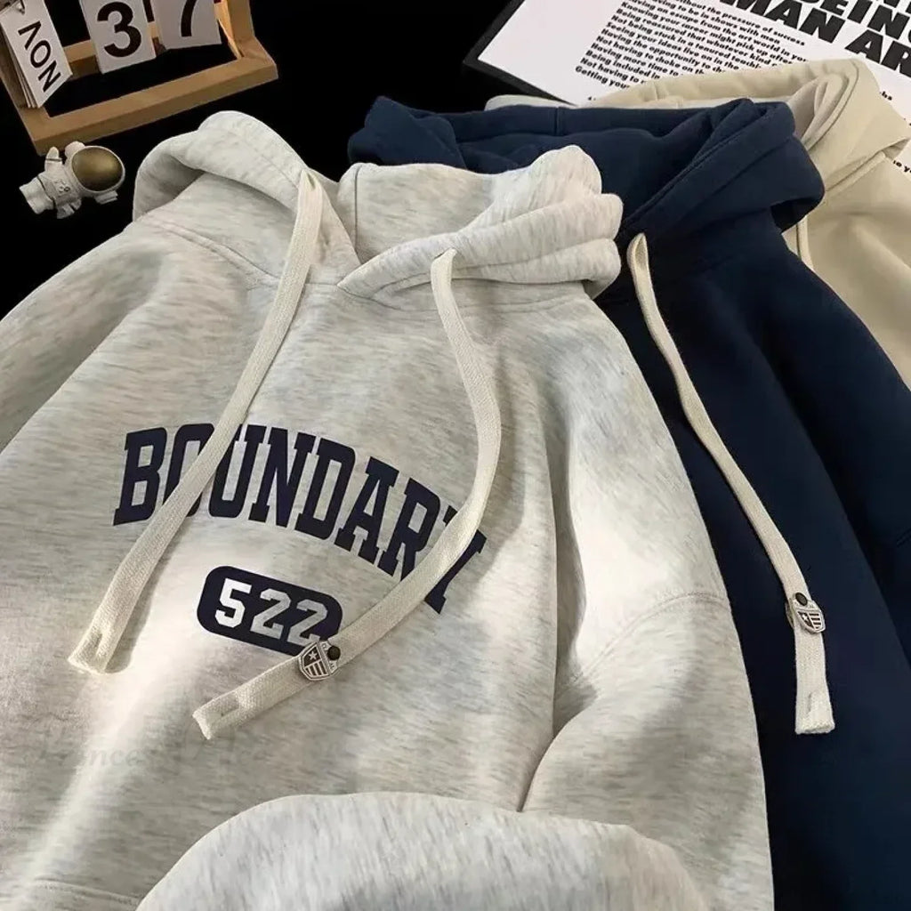 Retro Casual High Street Letter Hoodie