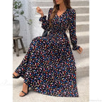 Retro Floral Print A-line Boho Dress