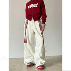Retro Lazy Stripes Wide Leg Pants
