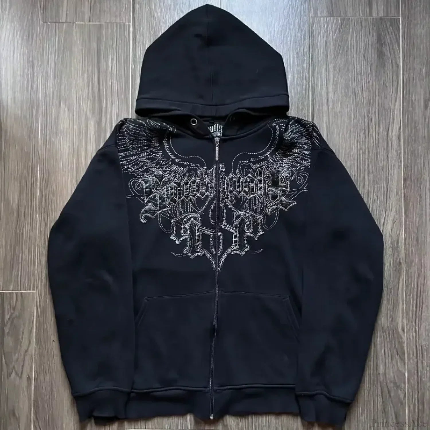 Retro Pattern Zipper Hoodie