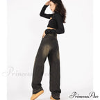 Retro Style Wide Leg Demin Jeans