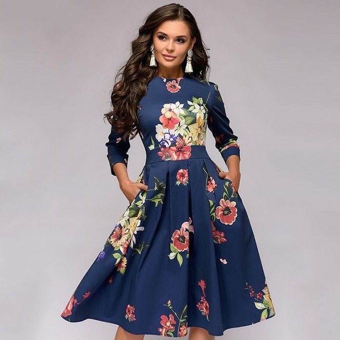 Esperanza Elegant Womens Dress Dress with Relaxed Fit and Seasonal Wardrobe Essential