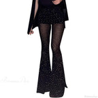 Rhinestone Bootcut Streetwear Pants