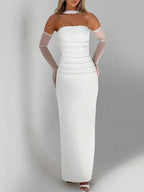 River Off Shoulder Backless Maxi Dress