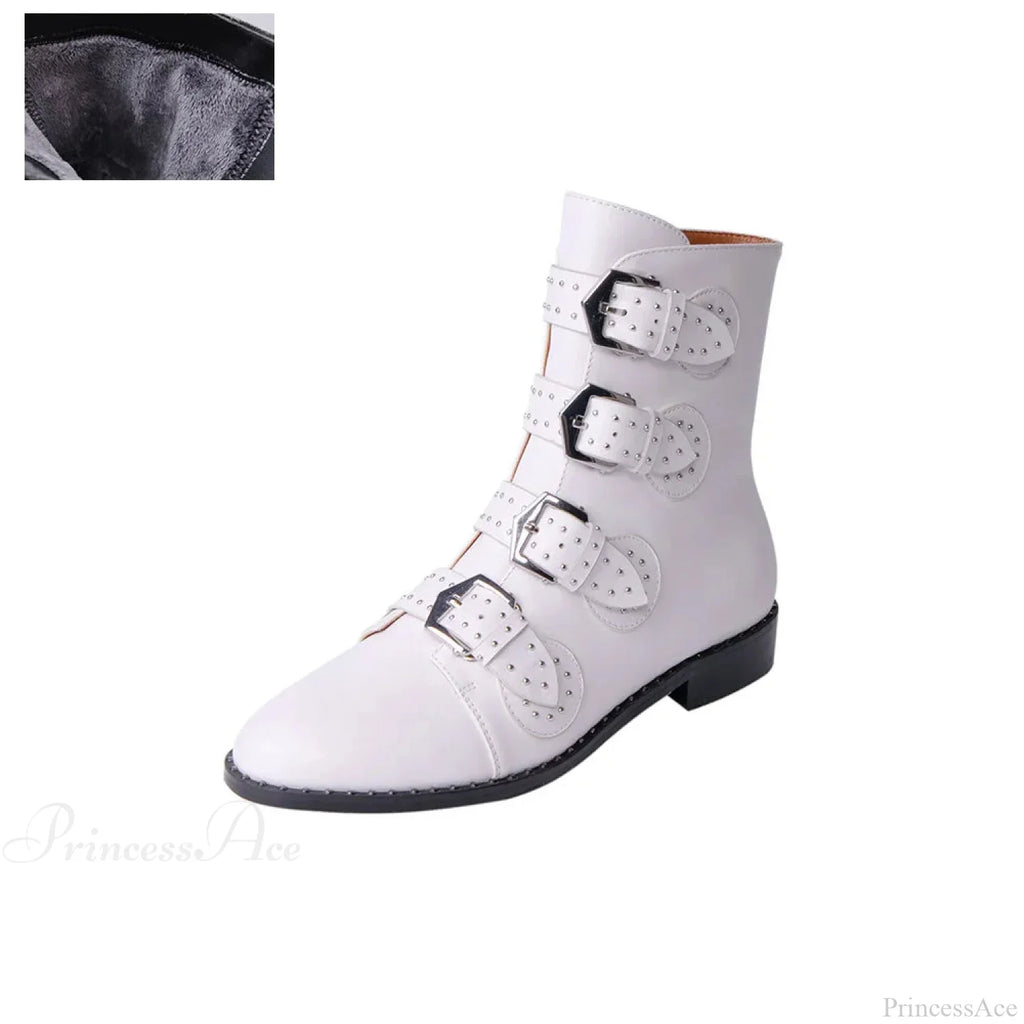 Rivets Bend Gothic Creator Leather Ankle Shoe