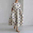 Regan Effortless Long Summer Dress with Floral Print for Women Premium Wardrobe Essential