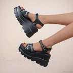 Rose Wedge Medieval Platform Sandal