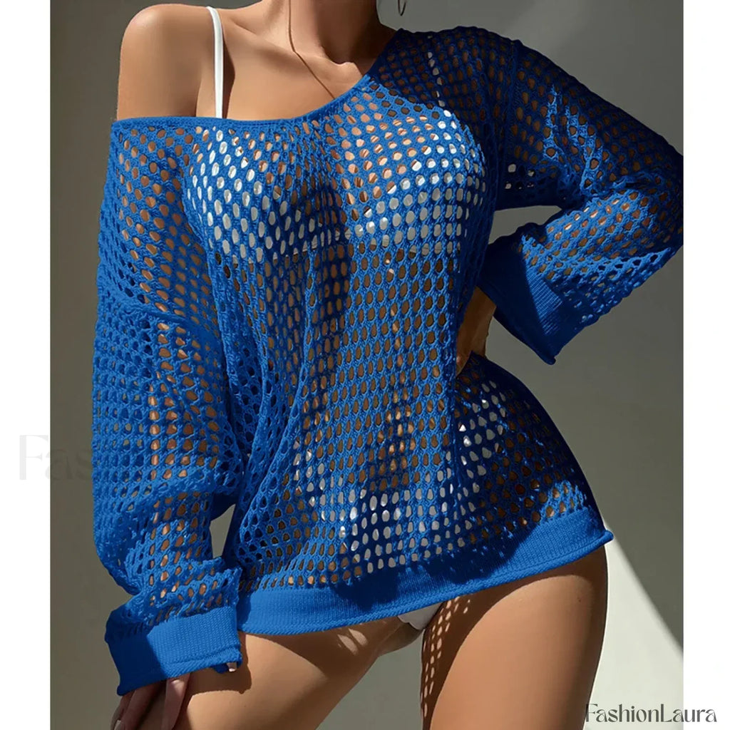 Round Neck Loose Swimsuit Cover Up