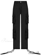 Ruched Big Pockets Cargo Jeans
