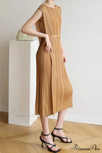 Ruched Lace-Up Midi Dress