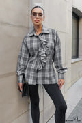 Ruffled Collared Loose Blouse