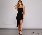 Ruffled In Stylish Love Sleeveless Dress