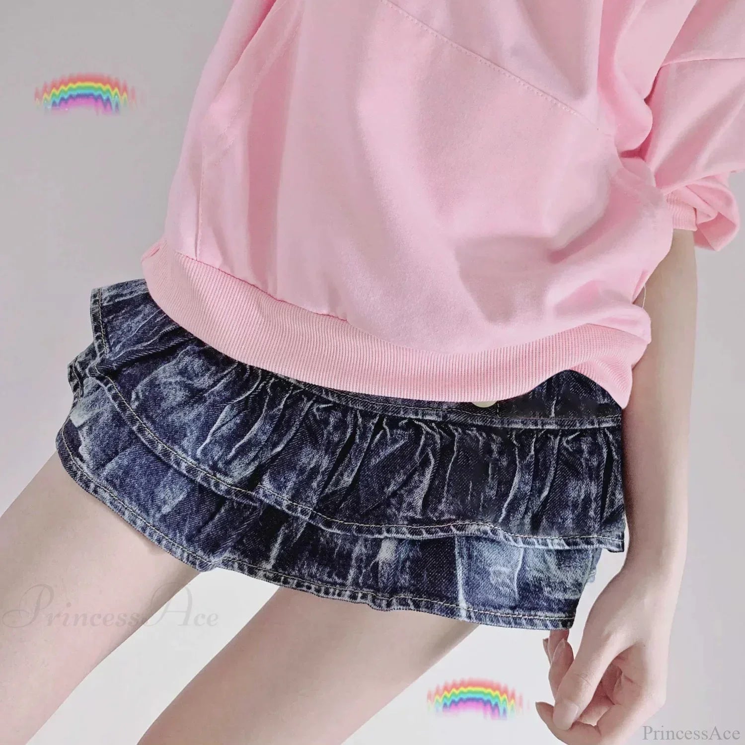 Ruffled Pleated Super Short Skirt