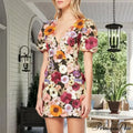 Ruffles Colorful Sling Mini Dress