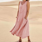 Fabiana Minimalist Dress with Pockets Elevated Occasion Wear