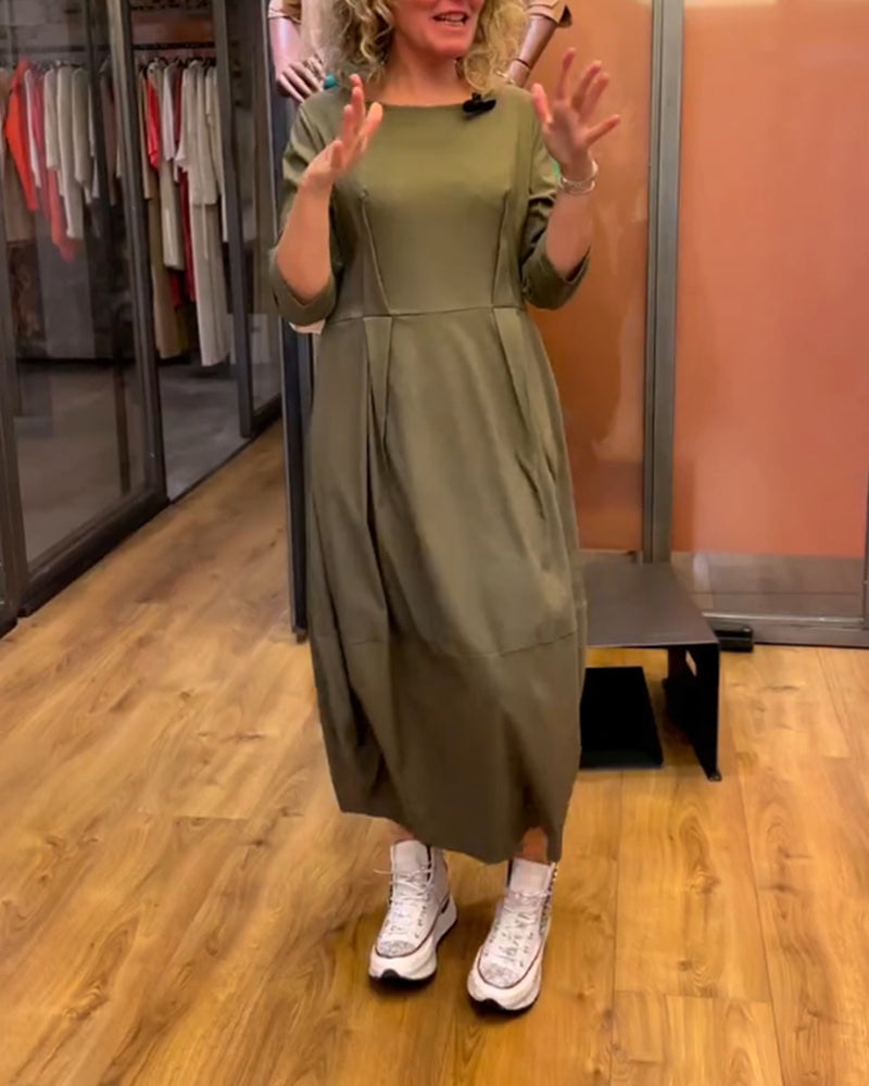 Abigail Elevated Slimming Dress with a Round Neckline Statement Occasion Edit