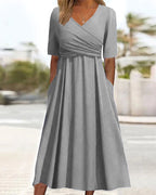 Agnese Boutique Stylish Belly Covering Dress Designer Edit