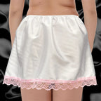 Satin Bow Puffy Drape Skirt