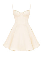 Vintage Cream Tulle Mini Dress
