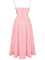 Rose Pink Cotton Corset Sundress