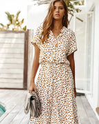 Olivia Statement Chic Midi Summer Dress for a Look Premium Wardrobe Essential