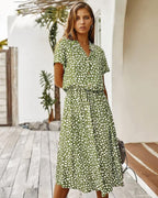 Olivia Statement Chic Midi Summer Dress for a Look Premium Wardrobe Essential