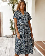 Olivia Statement Chic Midi Summer Dress for a Look Premium Wardrobe Essential