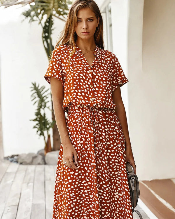 Olivia Statement Chic Midi Summer Dress for a Look Premium Wardrobe Essential