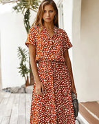 Olivia Statement Chic Midi Summer Dress for a Look Premium Wardrobe Essential