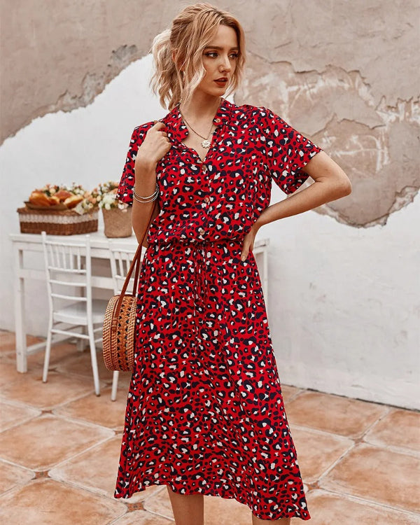 Olivia Statement Chic Midi Summer Dress for a Look Premium Wardrobe Essential
